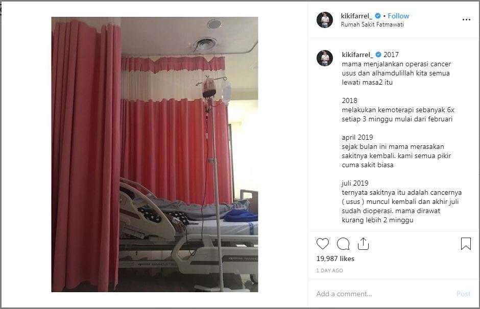 Mama Dahlia dirawat Mama Dahlia dirawat