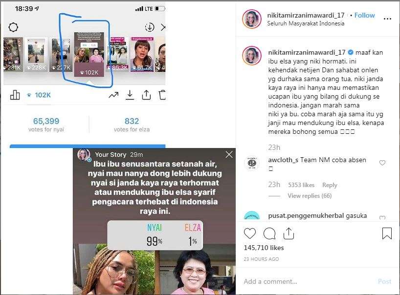 Voting Nikita Mirzani dan Elza Syarief Voting Nikita Mirzani dan Elza Syarief