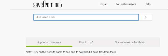 Cara download video lagu di YouTube tanpa aplikasi di SaveFrom.net