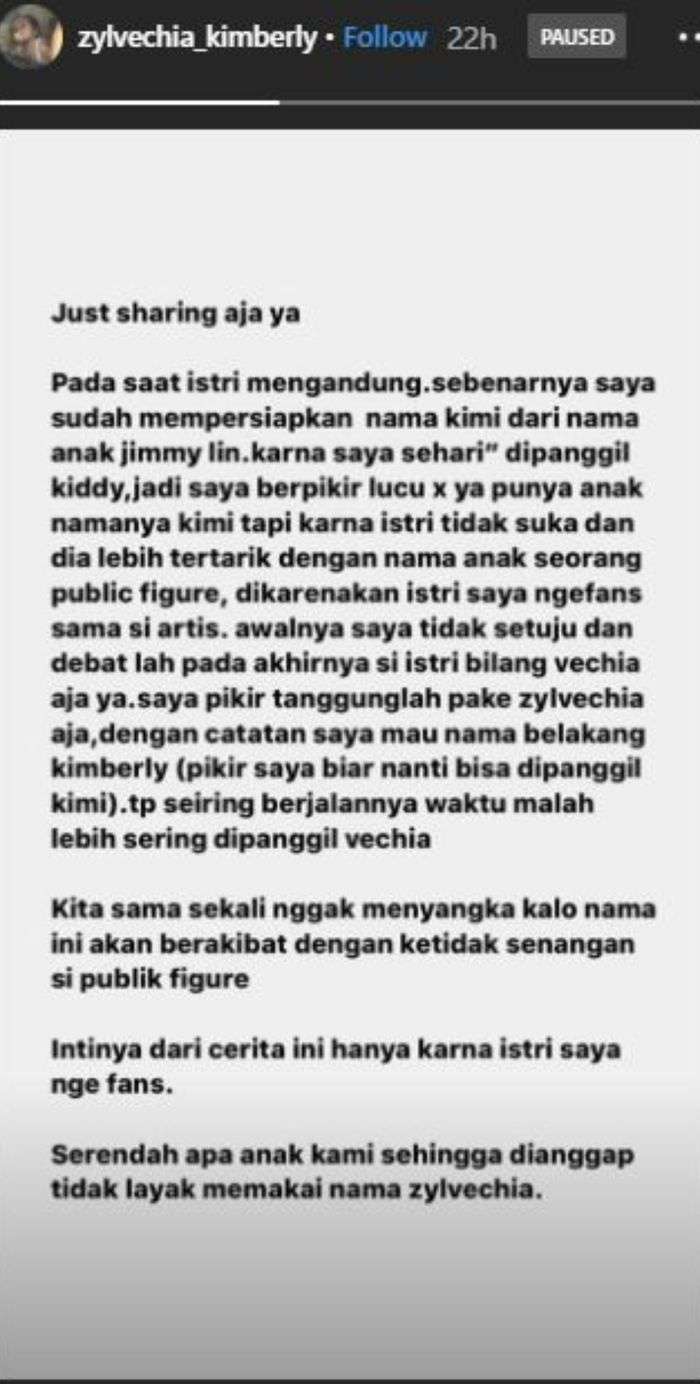 Penjelasan Ayah Vechia