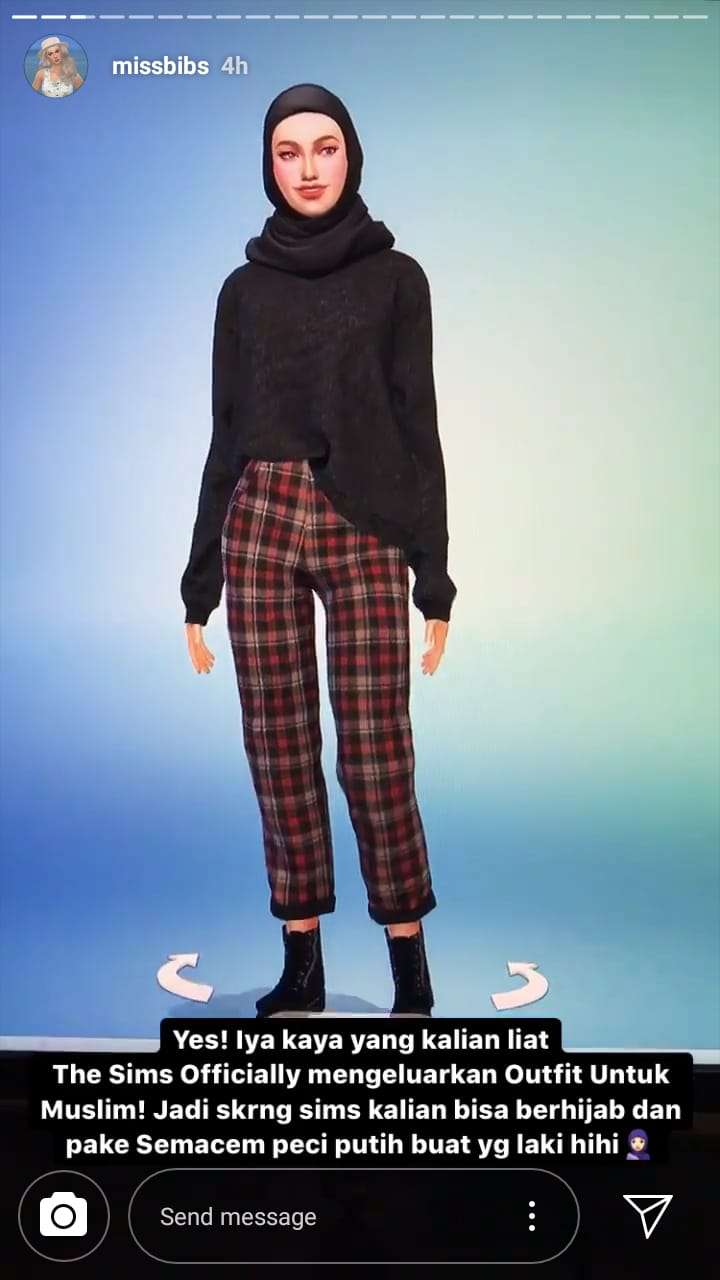Hijab di game The Sims