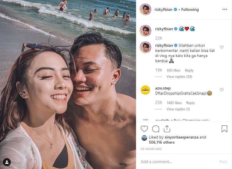 rizky febian dan pacar rizky febian dan pacar