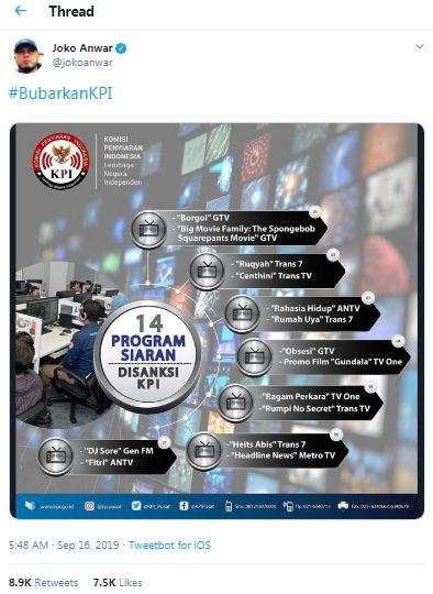 Cuitan #BubarkanKPI