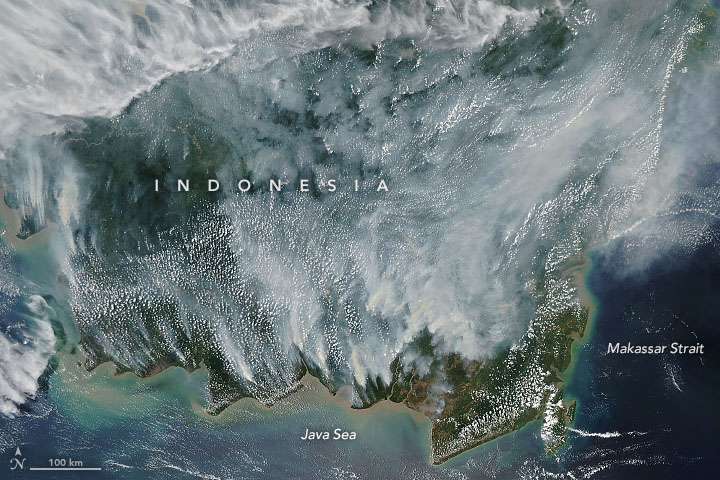 Kondisi karbon di atas Pulau Kalimantan