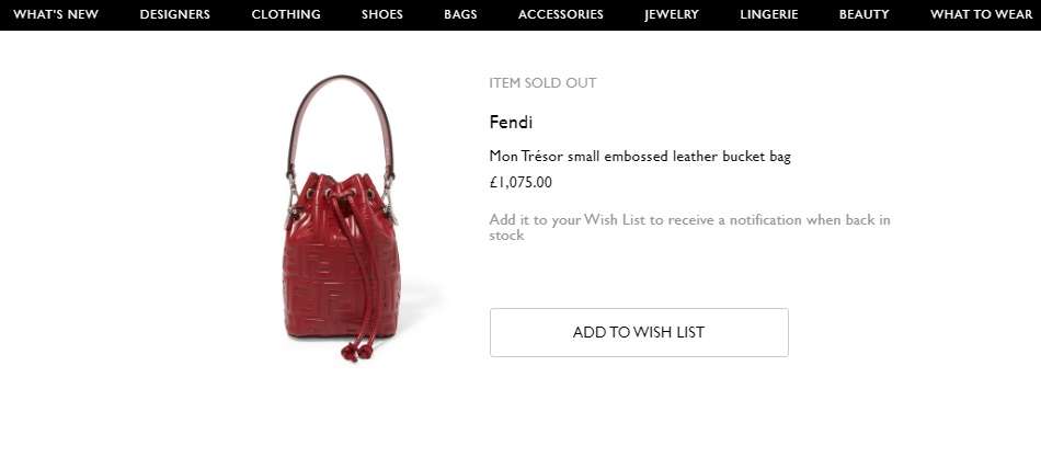 Fendi Mon Tresor Small Embossed Leather Bucket Bag