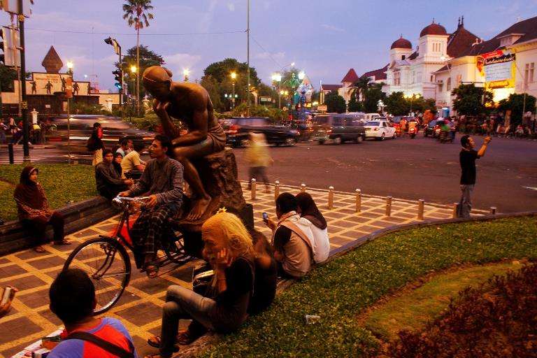 Suasana Titik Nol KM Jogja