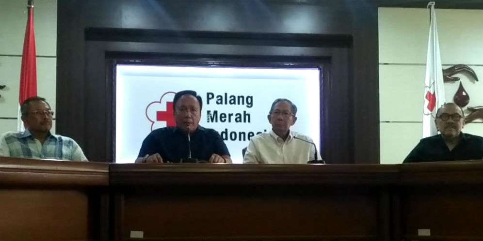 Konferensi Pers Palang Merah Indonesia (Foto: Dream.co.id/Muhammad Ilman Nafi`an)