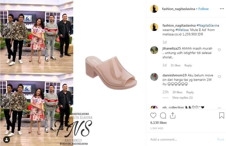Sandal Nagita Slavina