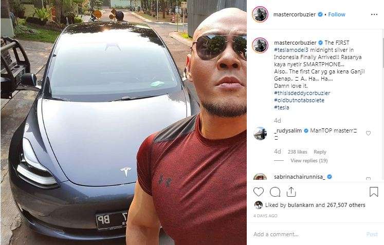 Tesla Model 3 milik Deddy Corbuzier/