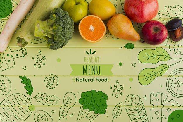 Menu makan yang sehat dan alami.