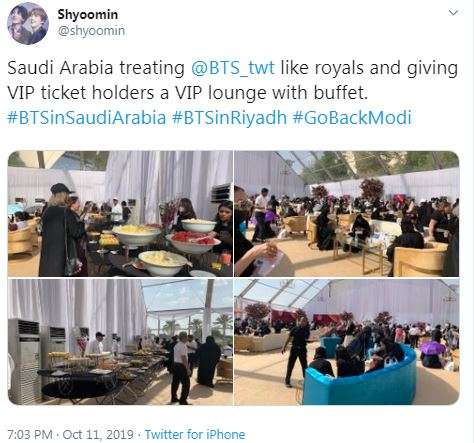 Jamuan ala sultan di konser BTS.