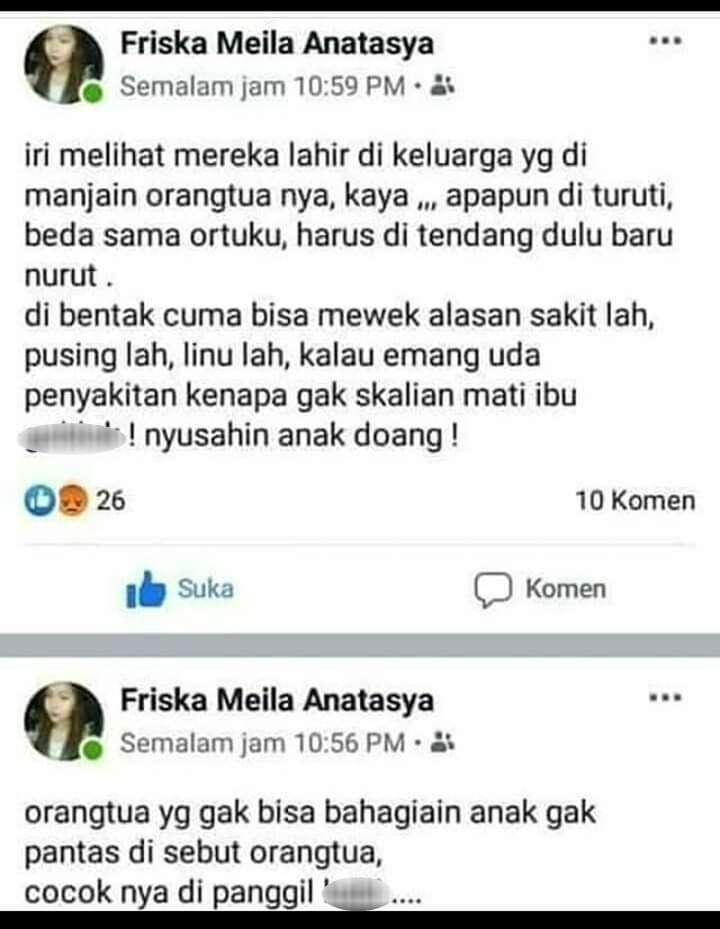 Akun Facebook Friska Meila Anatasya