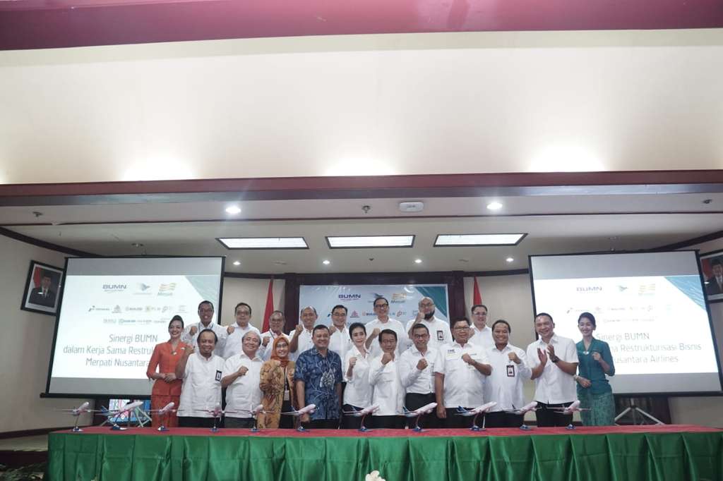 Sepuluh BUMN membantu Merpati.