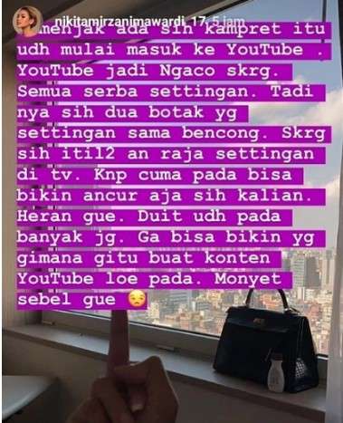 unggahan Nikita Mirzani unggahan Nikita Mirzani