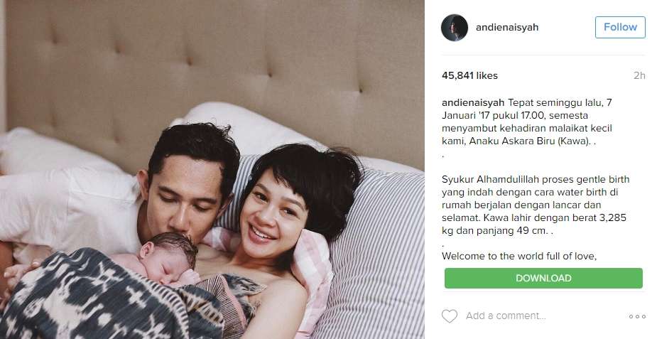 Lahiran Gentle Birth, Inilah Seleb Lain yang Melakukannya Sebelum Kartika Putri