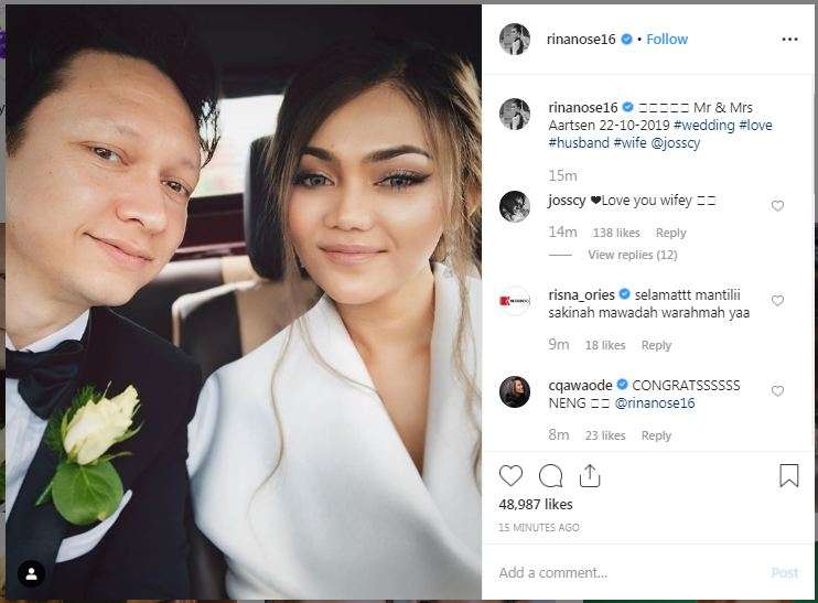 Rina Nose telah menikah