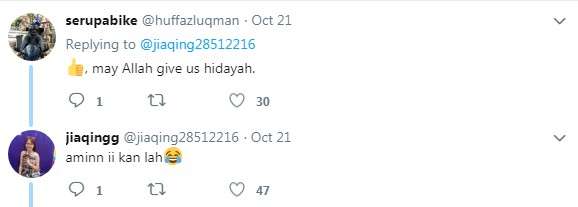 Gadis China non-Muslim didoakan jadi mualaf.