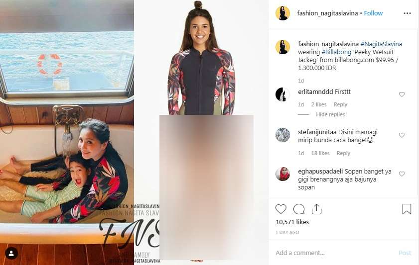 Baju renang Nagita Slavina