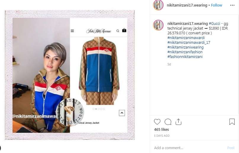 Jaket Nikita Mirzani