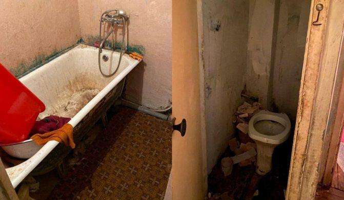 Kondisi toilet dan kamar mandi yang sangat kotor.
