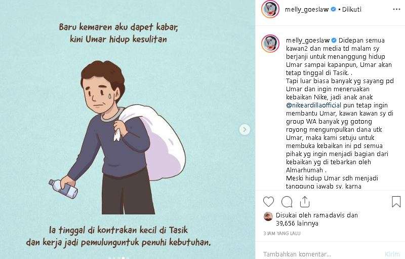 unggahan melly soal umar