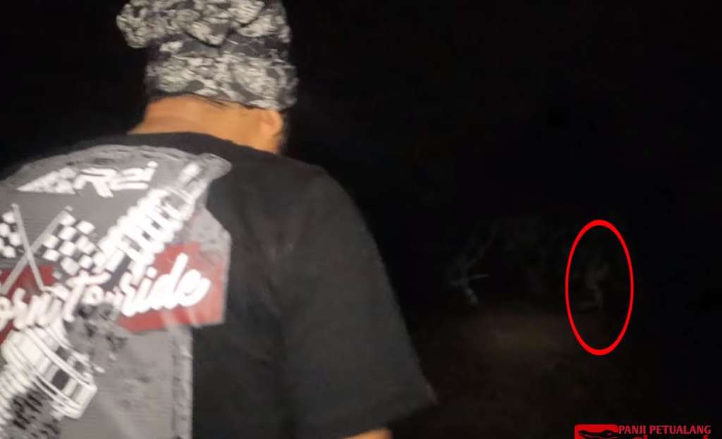 Panji melihat sosok menyerupai alien (Foto: Youtube Panji Petualang)
