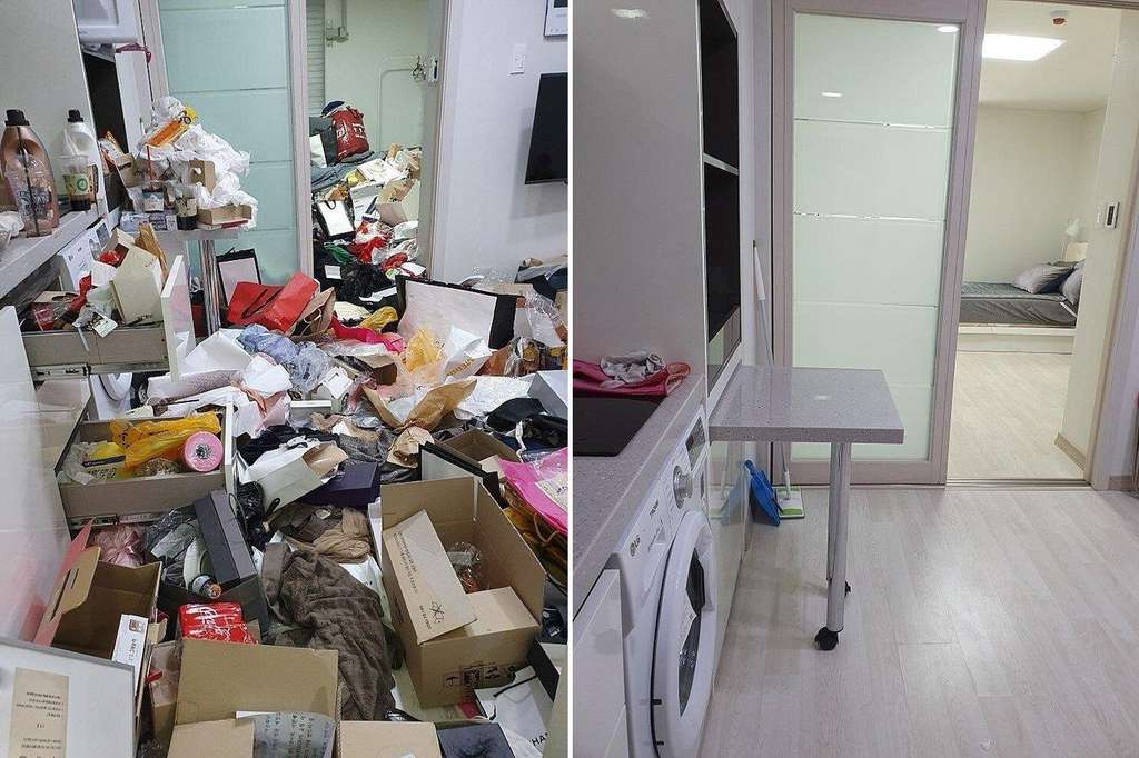 Penuh barang dan sampah.