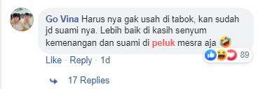 Gak usah ditabok, cukup diberi senyum kemenangan