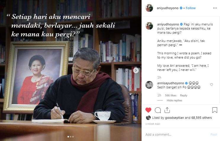 Puisi SBY membuat warganet terharu.
