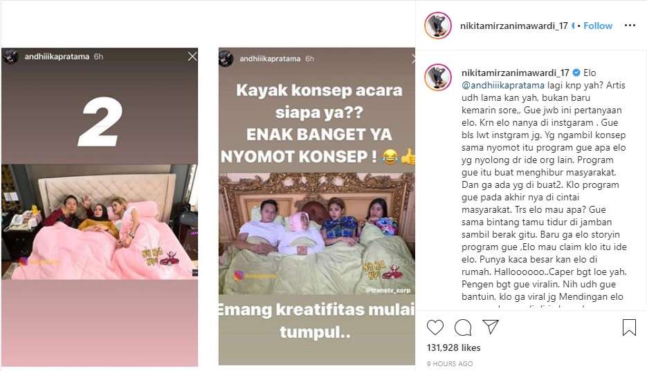 Unggahan Nikita Mirzani
