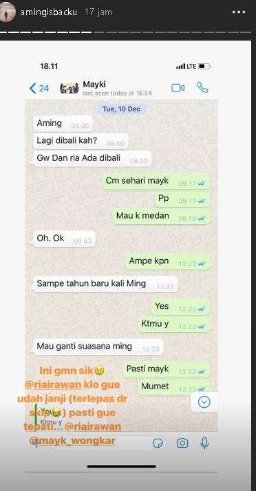 unggahan aming untuk ria irawan
