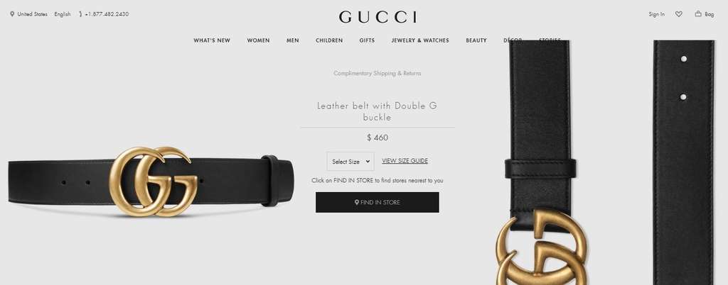 Ikat pinggang Gucci