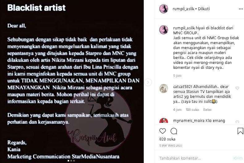 Mnc soal nikita mirzani