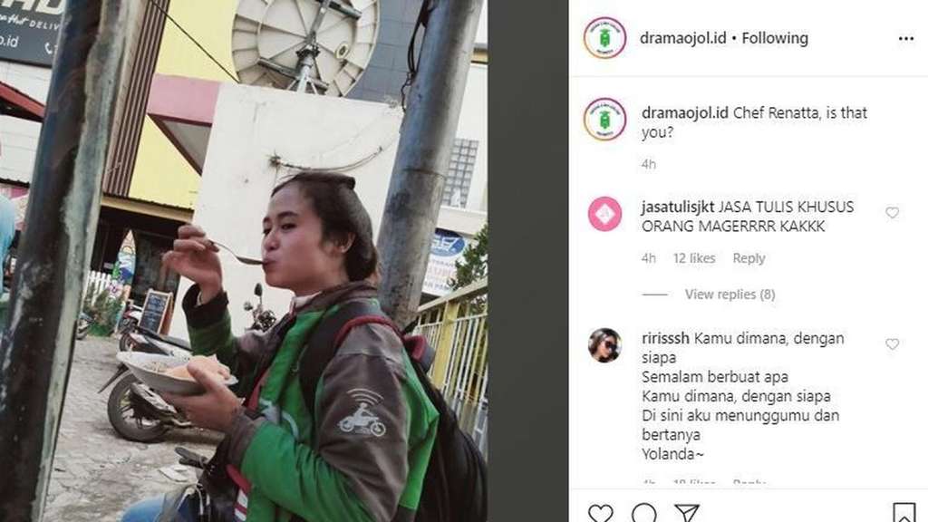 Pengemudi ojol cantik yang dibilang mirip Chef Renatta
