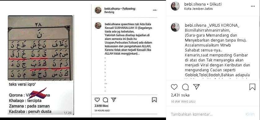 klarifikasi bebi silvana