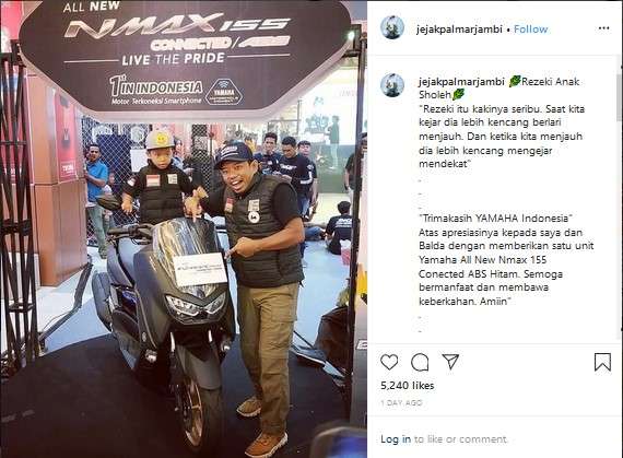 Alhamdulillah, dapat motor baru.