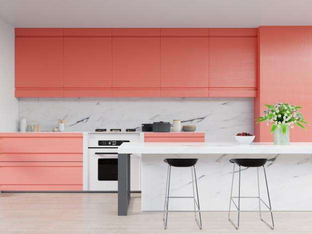 Bermain warna pada lemari atau kabinet.