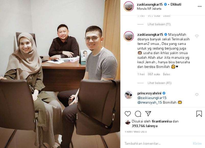 zaskia sungkar dan irwansyah