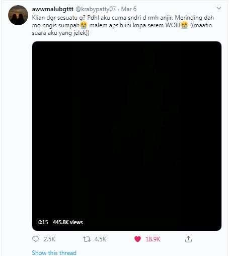 Cuitan warganet yang diketawain kuntilanak.