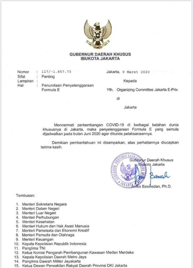 Surat Anies Baswedan