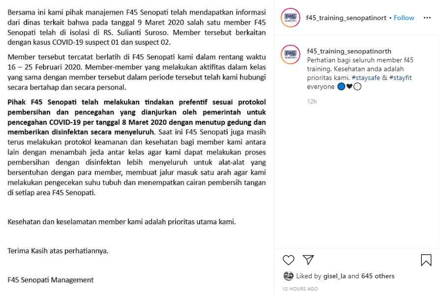 f45 Senopati f45 Senopati