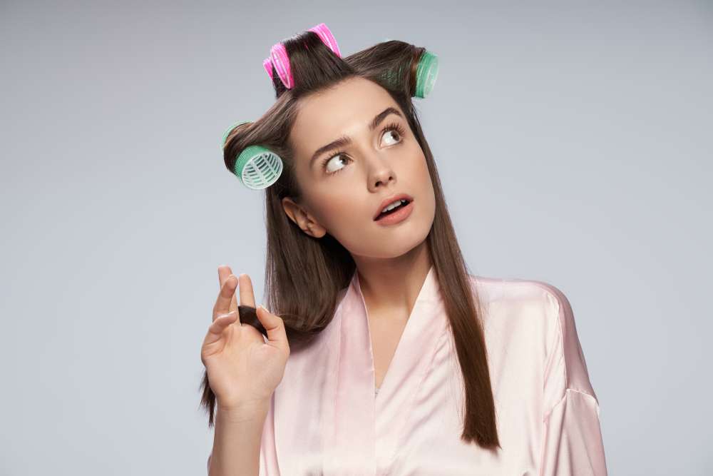 ilustrasi rol rambut
