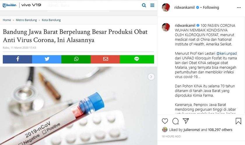 Postingan RIdwan Kamil