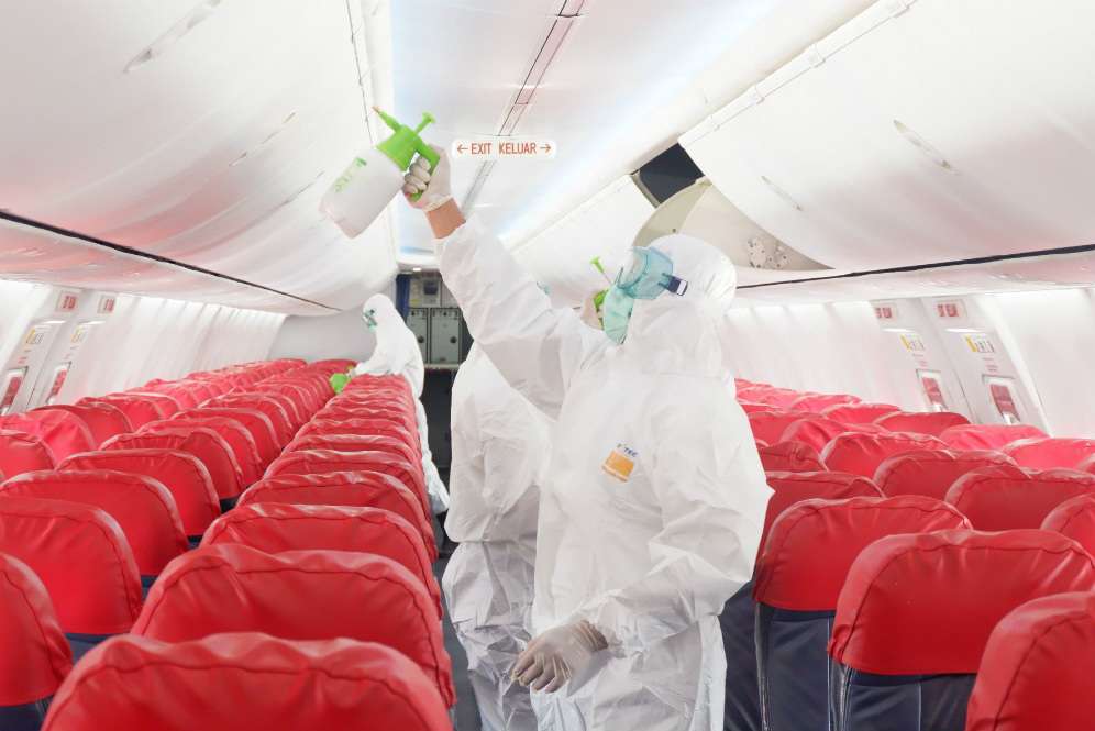 Lion Air disinfektan