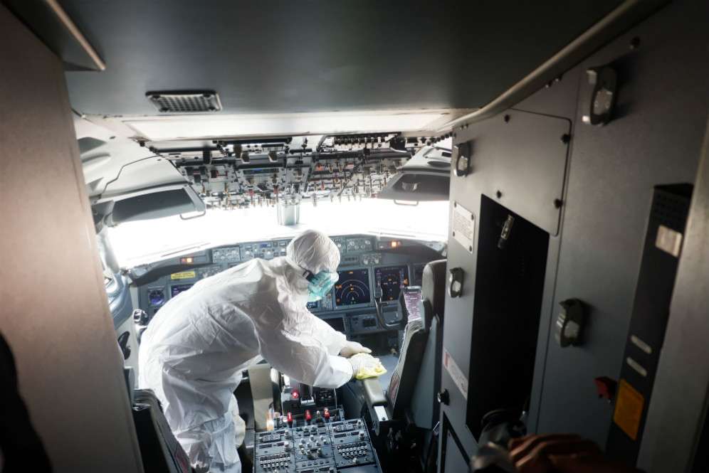 Lion Air disinfektan