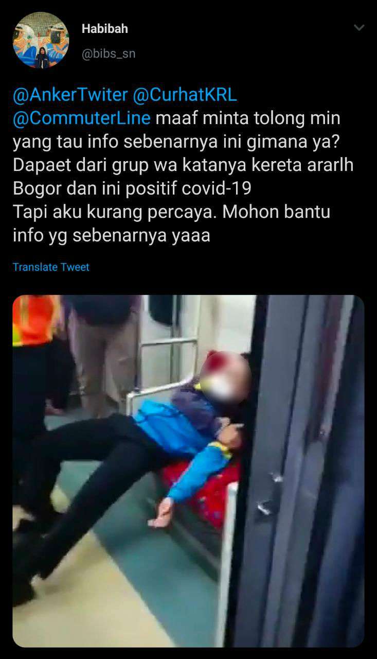 Penumpang kejang di KRL