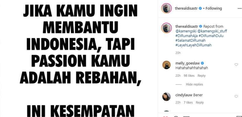 Postingan Dian Sastro