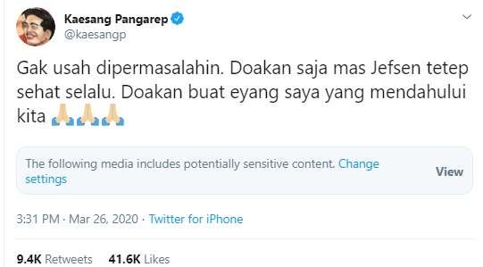 respon kaesang pangarep respon kaesang pangarep