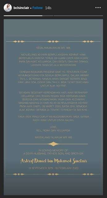 Bunga Citra Lestari meminta doa untuk Ashraf Sinclair.