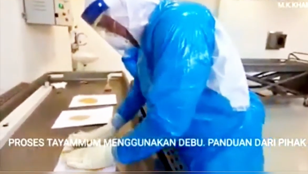 proses tayamum jenazah suspect corona